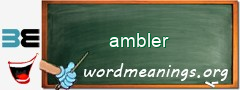 WordMeaning blackboard for ambler